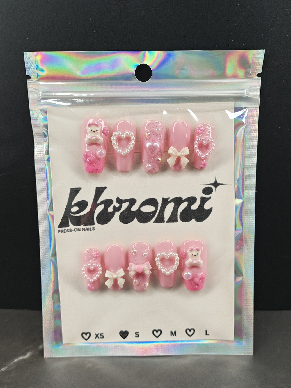 Pink Embellished Press-Ons